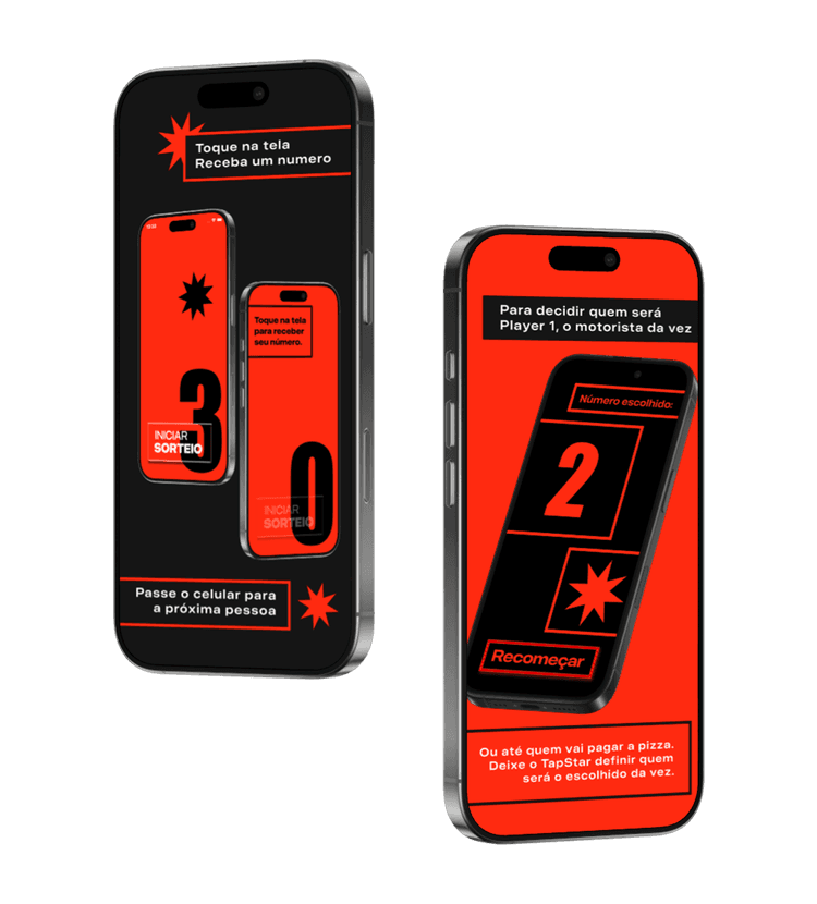 Mockup do app TapStar